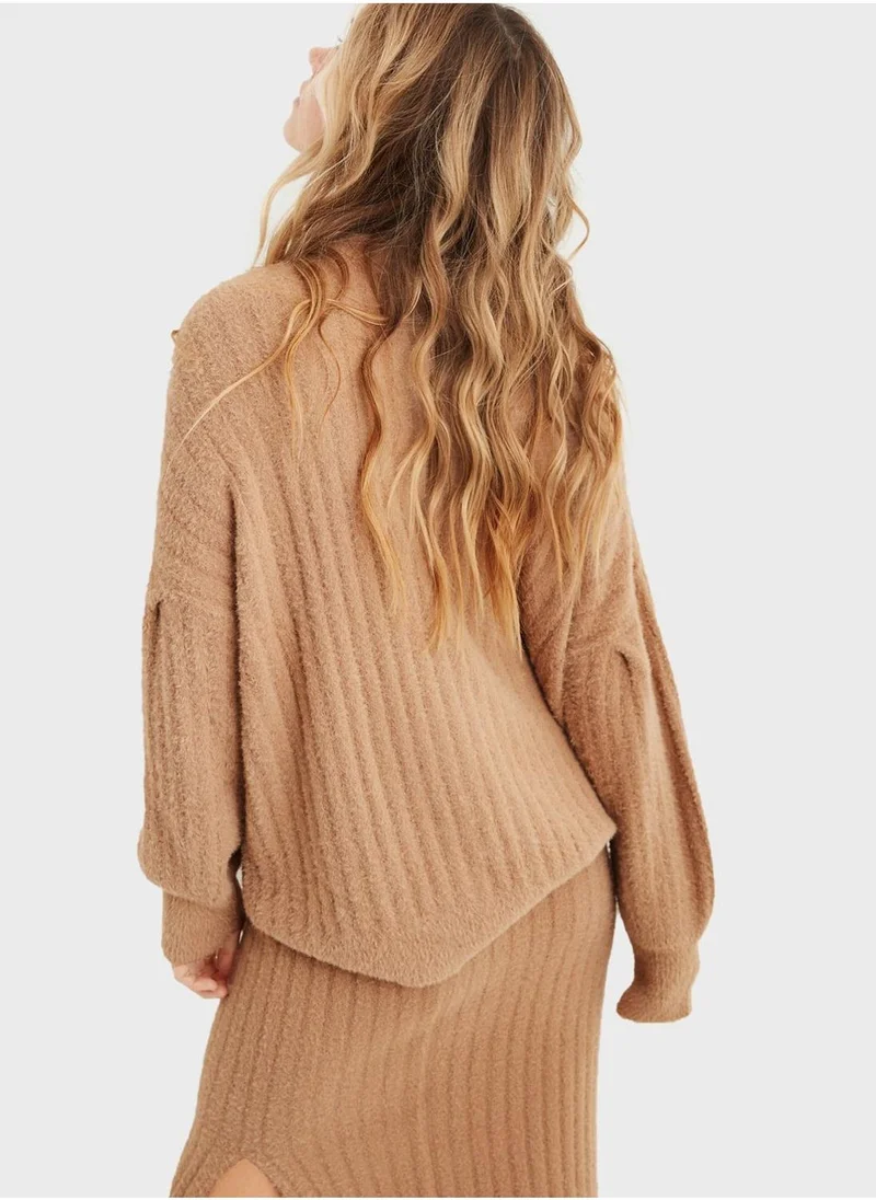 Aerie Crew Neck Knitted Sweater
