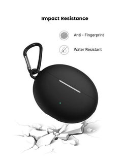 NIBEMINENT Soft Silicone Case Cover For Huawei FreeBuds 4i -Black  - Image 3