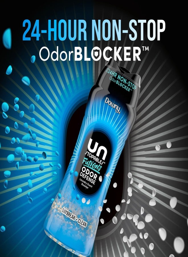 Downy داوني أونستوبابلز فيوجنز دفاع ضد الروائح كريات معطر الغسيل، شروق الشمس + رائحة نظيفة، 10.7 أونصة، كريات غسيل 2 في 1 لدفاع ضد الروائح - Image 2