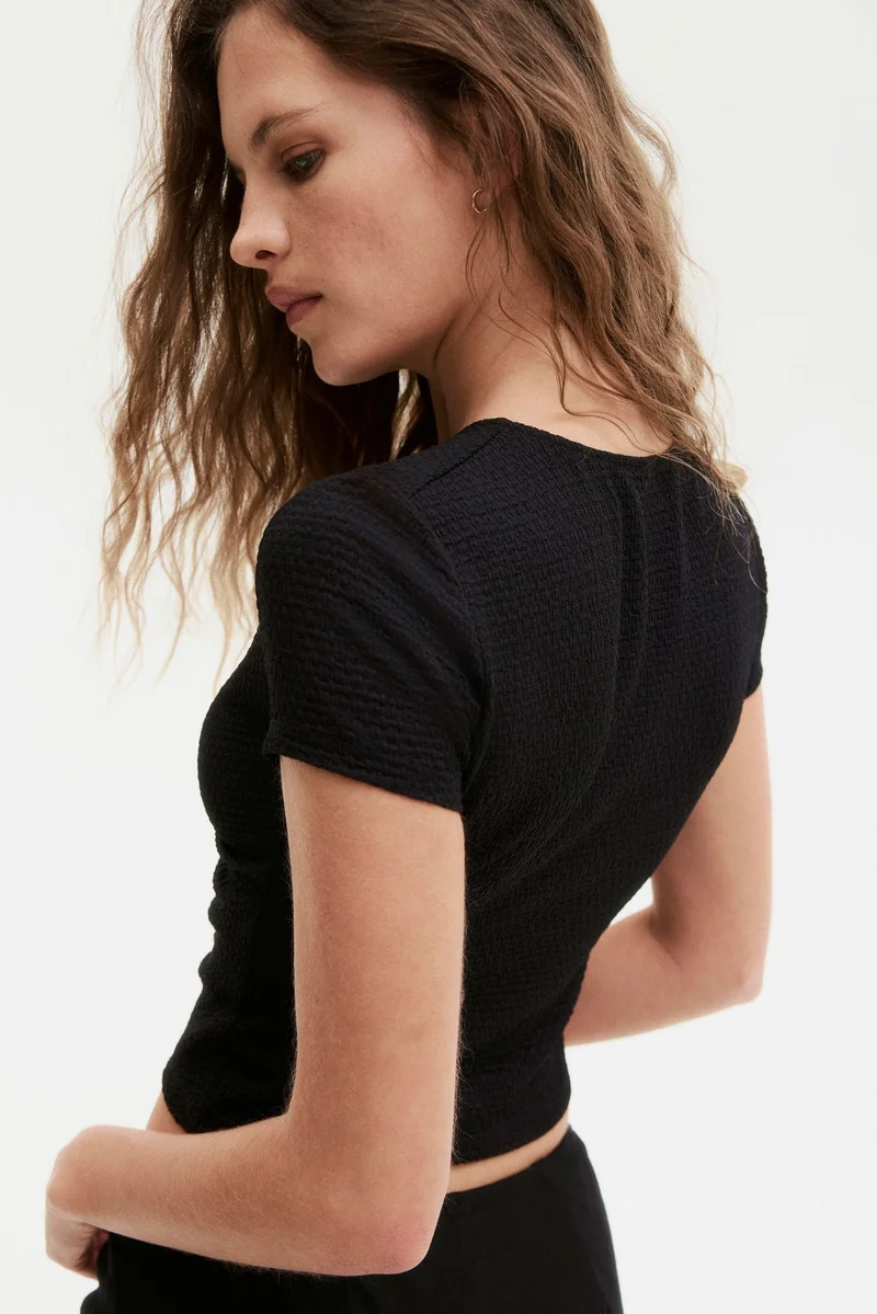 H&M Bead-detail ruched top