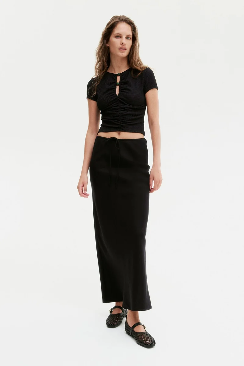 H&M Bead-detail ruched top