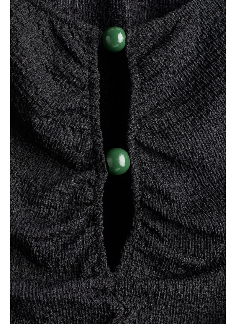 H&M Bead-detail ruched top