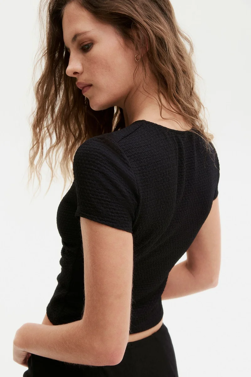 H&M Bead-detail ruched top