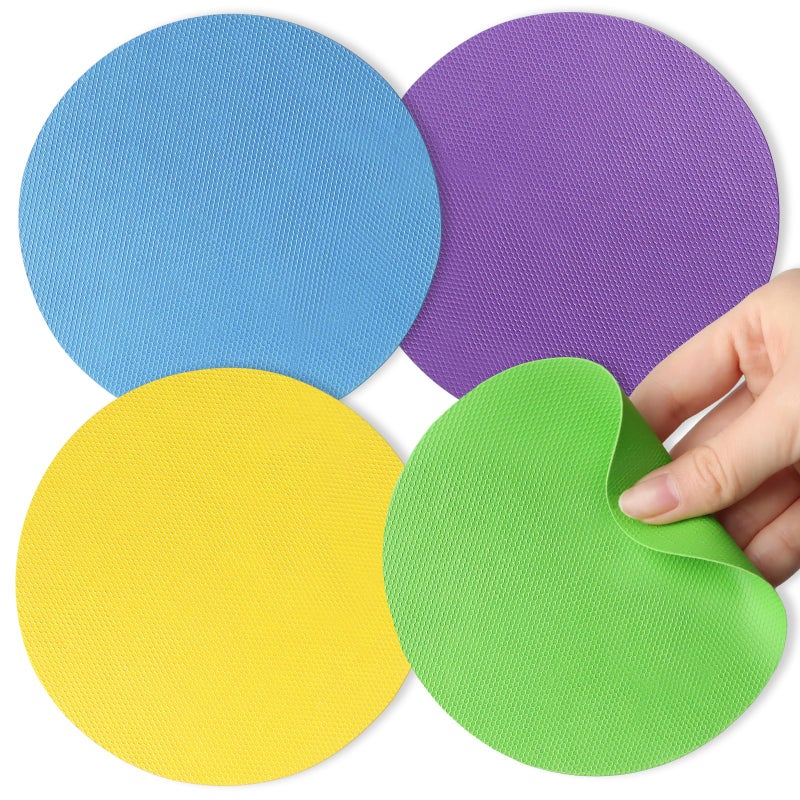 Aixoom Rubber Jar Opener Pads Set of 4 Round Heatinsulated NonSlip Gripper Pads for Jars Kitchen Tool for Easy Opening Circle