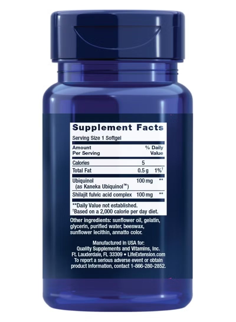 Life Extension Super Ubiquinol CoQ10 with Enhanced Mitochondrial Support, Potent Heart Health & Cellular Energy Production Support, Ultra-absorbable, Gluten-Free, Non-GMO, 100 mg, 60 softgels - Image 2
