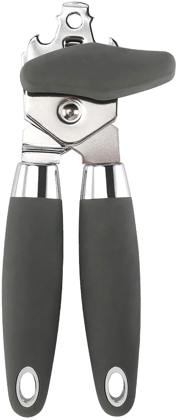 Voxmix Can Opener Kitchen Durable Stainless Steel Heavy Duty Can Opener Manual Smooth Edge Food Safety Cut 4in1 Can Openers Bottle for Seniors with Arthritis Hands Friendly - Image 1