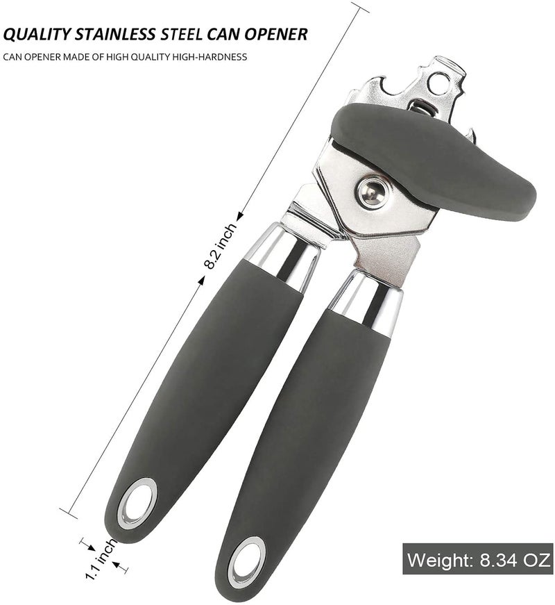 Voxmix Can Opener Kitchen Durable Stainless Steel Heavy Duty Can Opener Manual Smooth Edge Food Safety Cut 4in1 Can Openers Bottle for Seniors with Arthritis Hands Friendly - Image 2