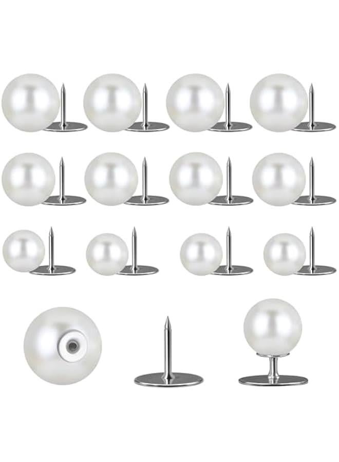 12 Sets Pearl ons, 3 Sizes No Sew Pearl Brooch Pins Pearl Pins for Clothes Removable Reusable for Women Girls Dress Sweaters Shawl Decorations Shirt Coat(10mm mm mm) - Image 1