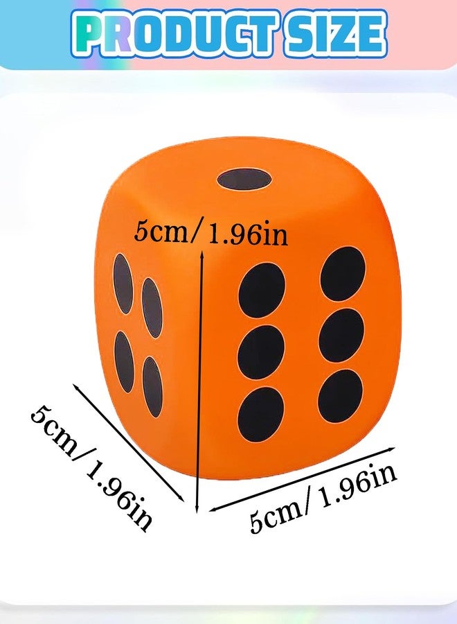 مكعبات نرد برتقالية كبيرة، مكعبات نرد، تصميم ثابت، مناسبة لألعاب الطاولة، والتجمعات في الفناء الخلفي، ورحلات التخييم - Image 2