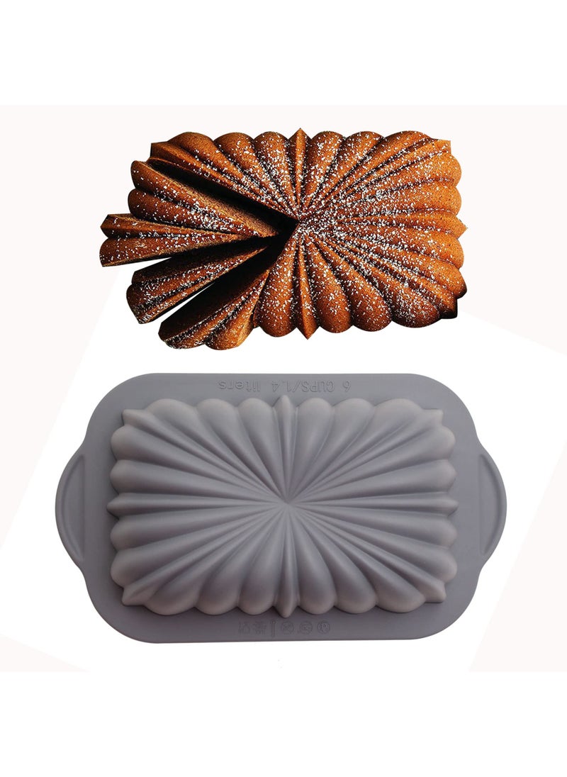 Tuklye Food Grade Steel Ring Silicone toast Cake Tray Cake Bread Baking MoldsRectangle Cake Mold 3D Cake Mold Baking Loaf Tool Pastry Baking 