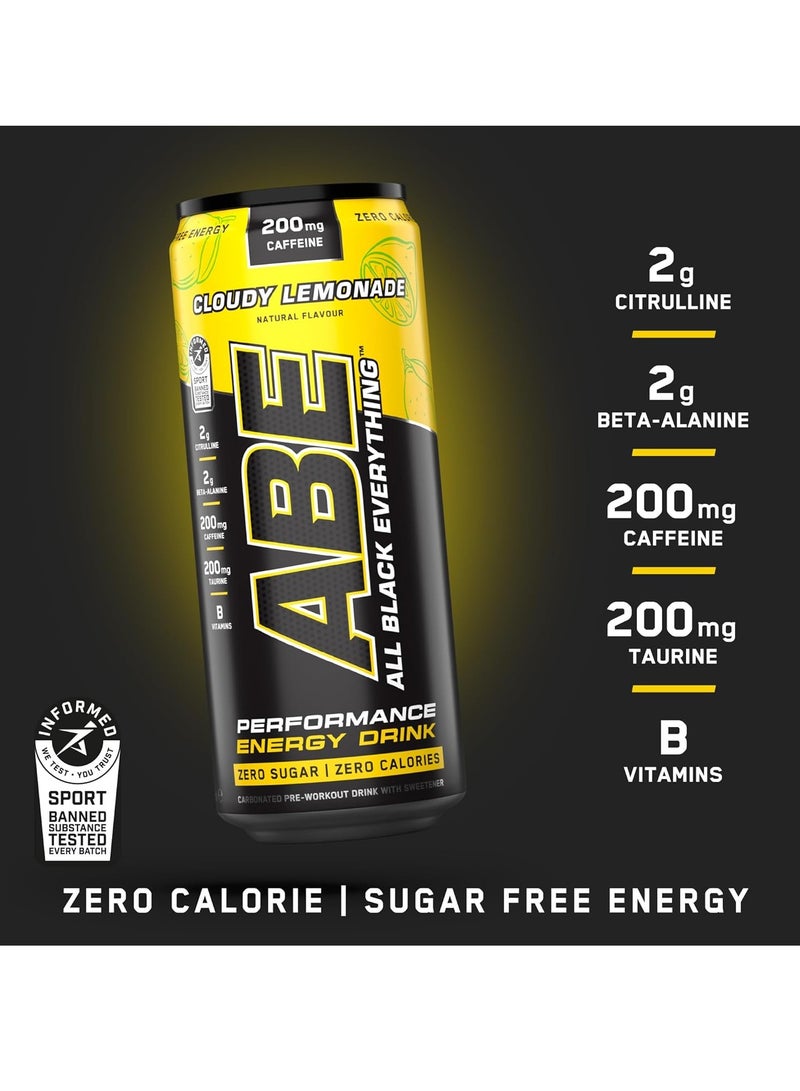 Applied Nutrition Abe Ultimate Pre Workout Drink Cloudy Lemonade 330ml  - Image 4