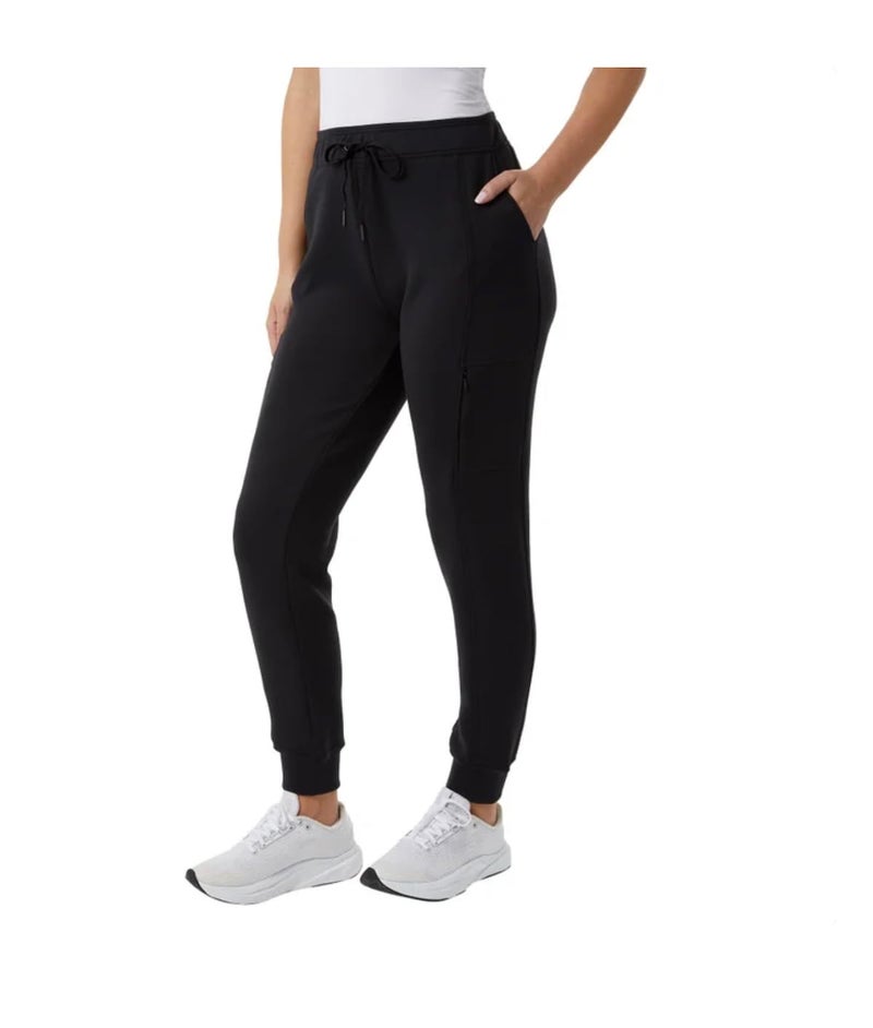 32 Degrees Heat Women's Active Tech Jogger Pant with Pockets (US, Alpha, Medium, Regular, Regular, Black) - Image 2