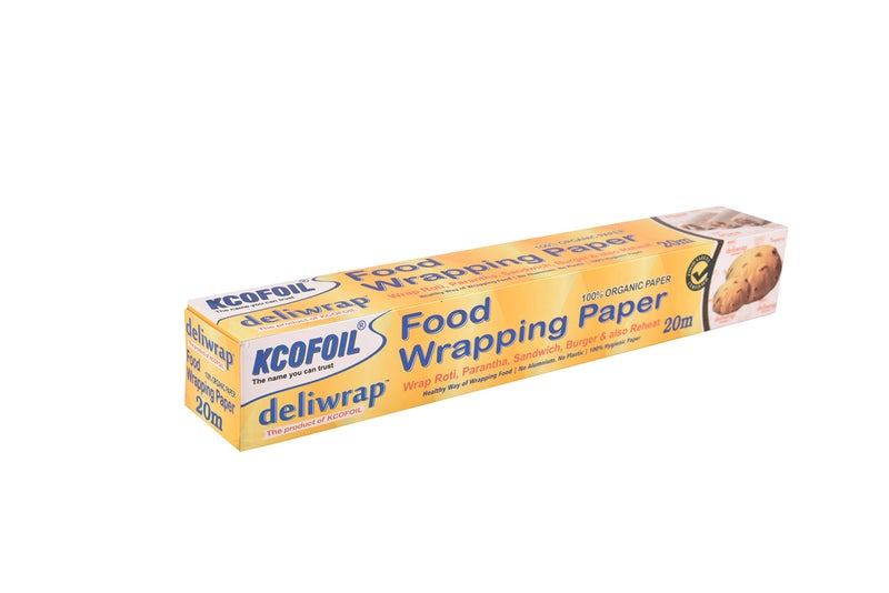 Kcofoil Food Wrapping Paper, 278 mm x 20 m, White Paper Foil (Pack Of 1) - Image 1