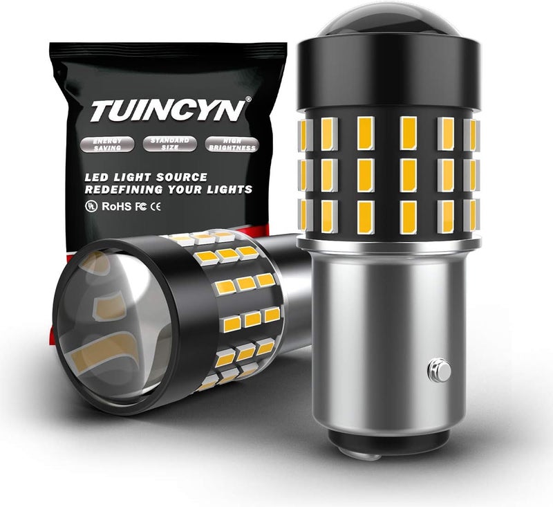 TUINCYN 1157 BAY15D LED Bulb White Super Bright 2057 2357 7528 Parking Light Bulb 3014 54-EX Chipsets Brake Light Backup Lights Tail Reverse Light Turn Signals Light DC 12V-24V 6000K-7000K(2-pack) - Image 1