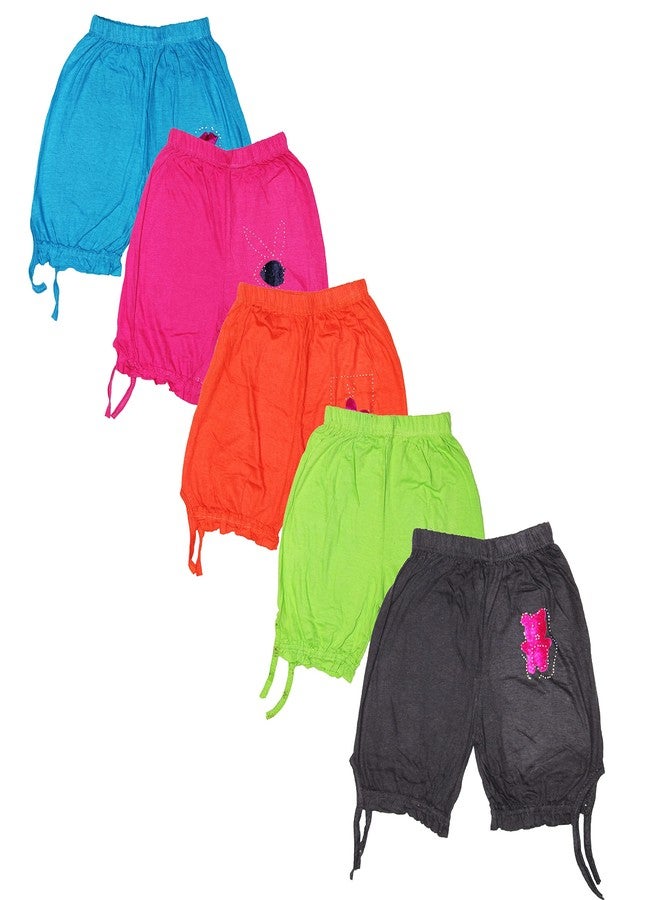 KETKAR Baby Girl’s Multicolour Knit Shorts Nikar Half Pants_Pack of 05(Multicolour02,4-5 Years) - Image 1