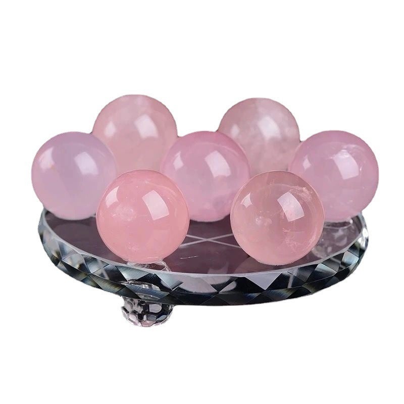 Zhong Bo Zhu Bao Zhongbo Natural Amethyst White Yellow Pink Ball Seven-Star Array Craft Home Office Decor - Image 5