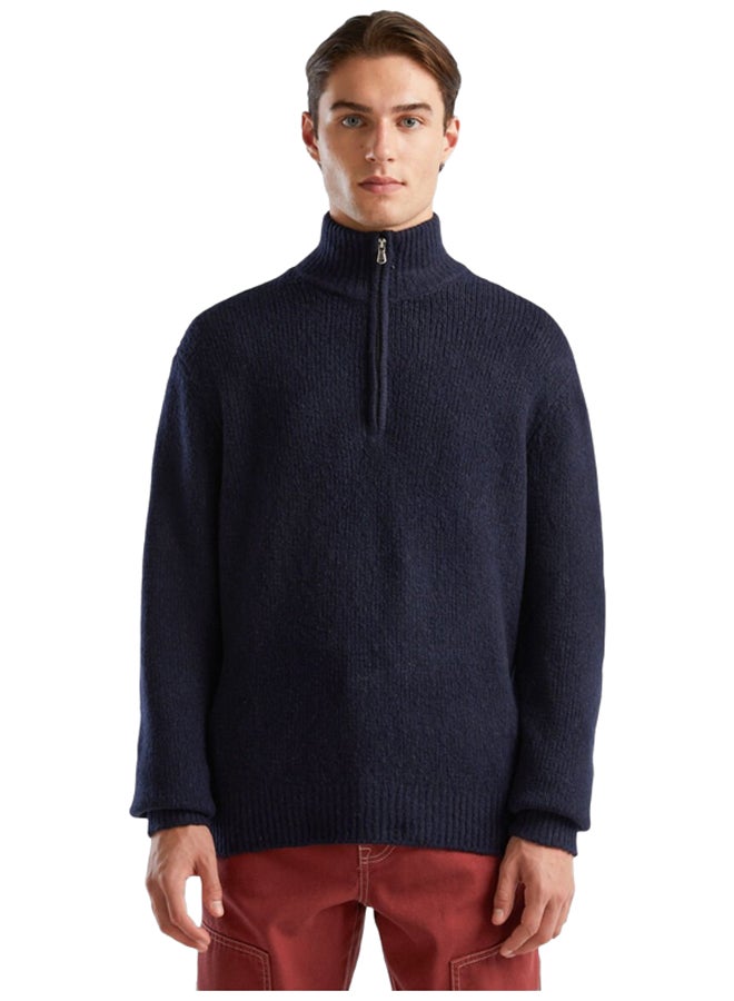 Benetton OVERSIZED FIT HALF-ZIP SWEATER  - Image 1