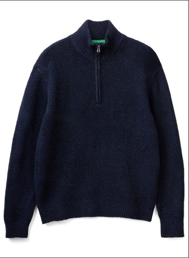 Benetton OVERSIZED FIT HALF-ZIP SWEATER  - Image 4