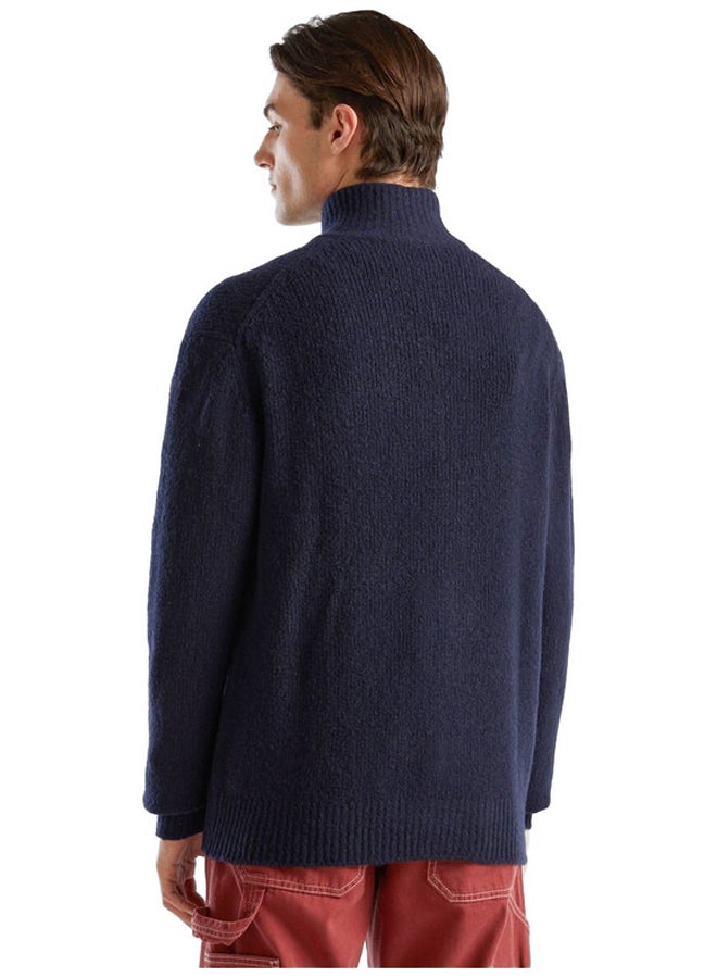 Benetton OVERSIZED FIT HALF-ZIP SWEATER  - Image 3