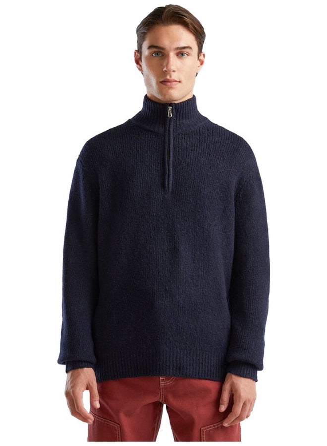 Benetton OVERSIZED FIT HALF-ZIP SWEATER  - Image 5
