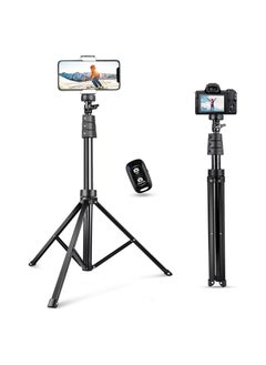 Phone Tripod Stand with Remote, Cell Phone Stand Tripod with Phone Holder for Vlogging，Recording, Compatible with iPhone&Android Phone