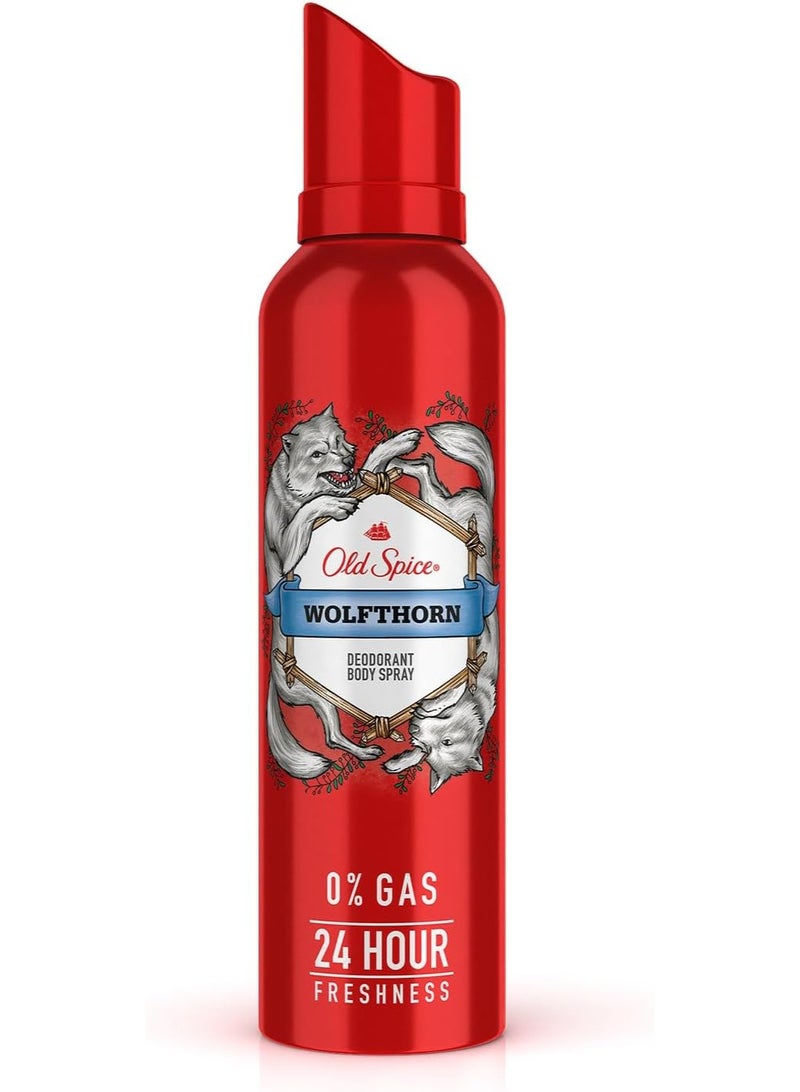 أولد سبايس بخاخ مزيل عرق أولد سبايس للرجال - وولف ثورن (Wolfthorn) - رائحة برية وجذابة - 140 مل - Image 1