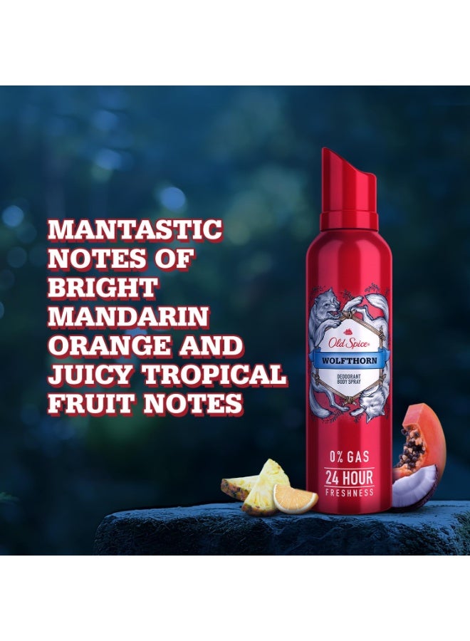 أولد سبايس بخاخ مزيل عرق أولد سبايس للرجال - وولف ثورن (Wolfthorn) - رائحة برية وجذابة - 140 مل - Image 2