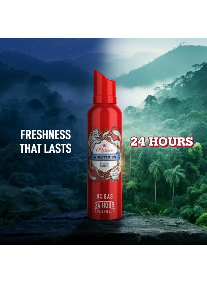 أولد سبايس بخاخ مزيل عرق أولد سبايس للرجال - وولف ثورن (Wolfthorn) - رائحة برية وجذابة - 140 مل - Image 4