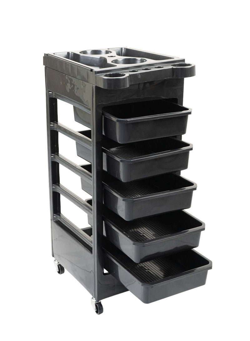 ميشيدا عربة ترولي لتصفيف الشعر في صالون التجميل 5 أدراج - Image 1