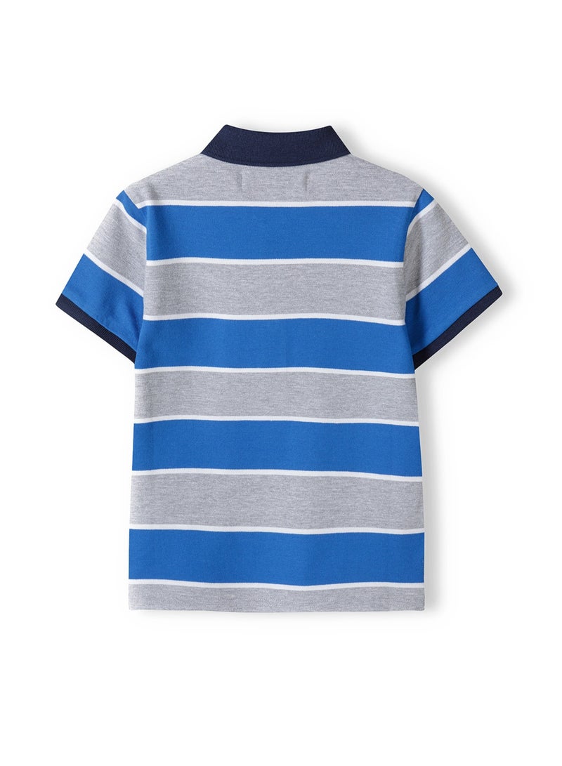 MINOTI Boys' Short Sleeve Polo Shirt with Button Placket  - Image 2