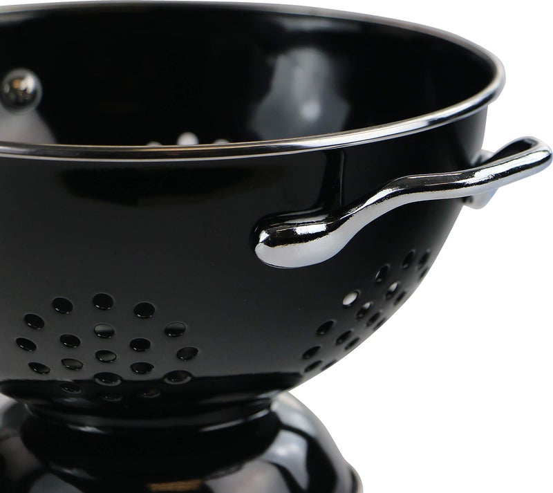 Reston Lloyd Calypso Basics By Reston Lloyd Powder Coated Enameled Colander  1.5 Quart  Black - Image 3
