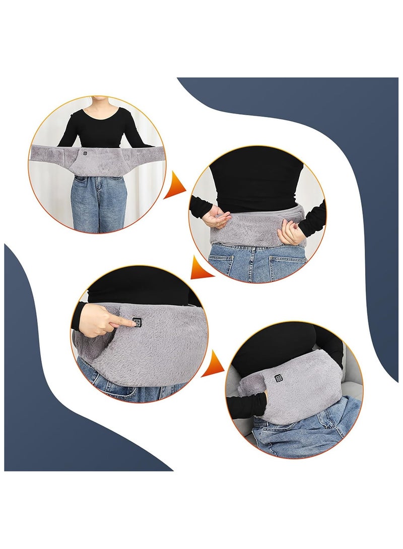 general USB Powered Heating Belt Heating Pad with Hand Pockets Electric Heated Waist Belt for Period Cramps Body Pain Three-Tier Temperature Control - Image 3