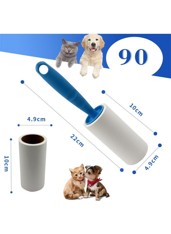 Lint Roller Set Pet Hair Roller for Dogs Professional Lint Remover Ultra-Sticky Sheets - Image 2