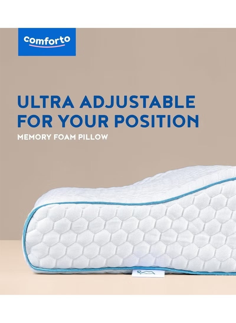 Comforto Child and Travel Memory Foam Pillow 50x30x11-8 cm Bundle Pack of 2 - Image 4