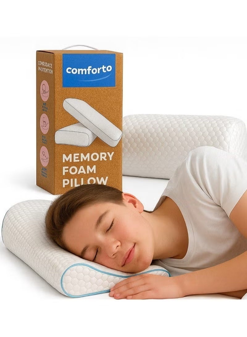 Comforto Child and Travel Memory Foam Pillow 50x30x11-8 cm Bundle Pack of 2 - Image 5