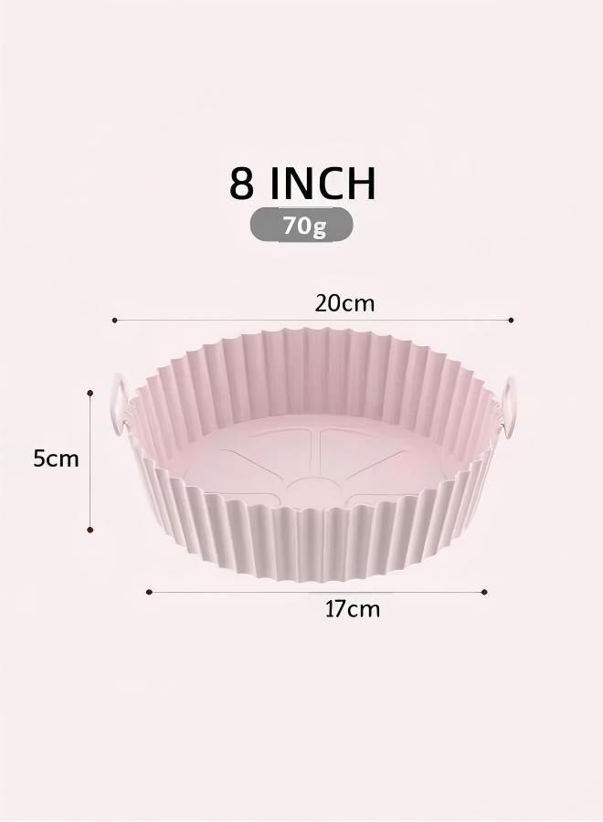 8-Inch Reusable Air Fryer Silicone Pot, Food-Grade BPA-Free, Compatible with 3-5QT Air Fryers, Non-Stick & Easy to Clean (Suitable for Middle East Kitchens) - Image 2