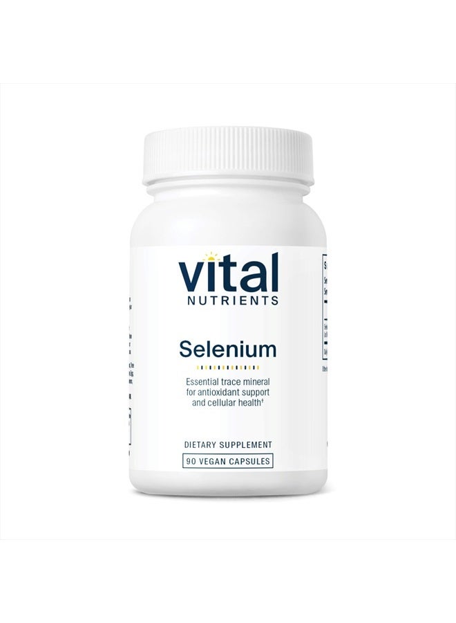 Vital Nutrients Selenium - Powerful Antioxidant Support - 90 Vegetarian Capsules per Bottle - 200 mcg - Image 1