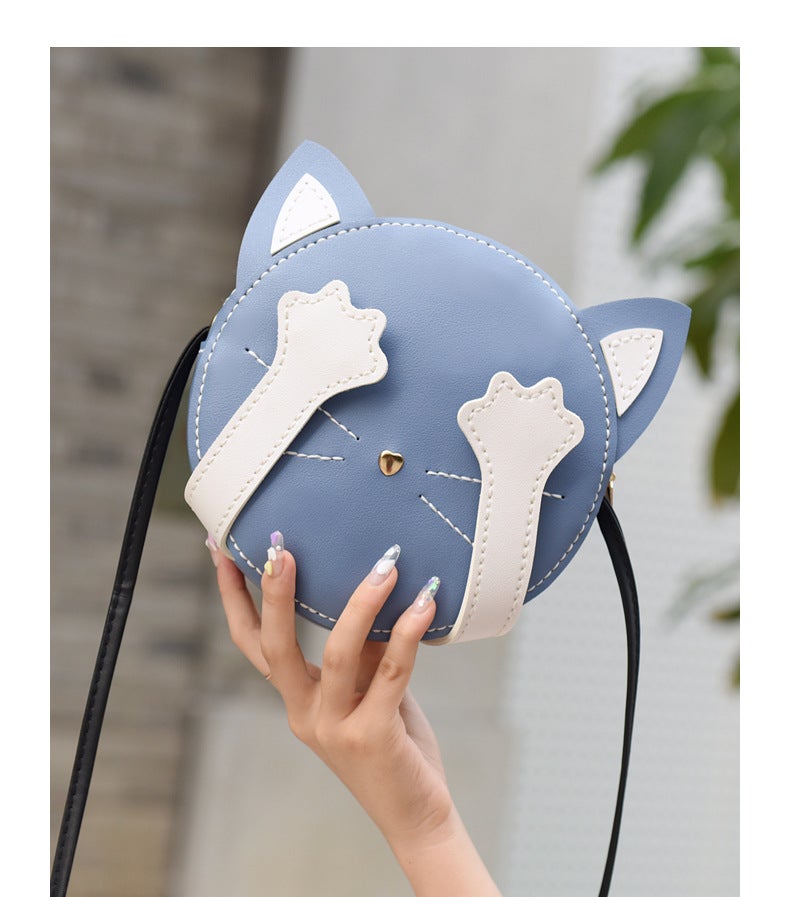 Handmade Diy Bag For Students, Fashionable K-Style, Cross-Body Cute Gift, Kitten Weaving Diy Material Bag - Image 2