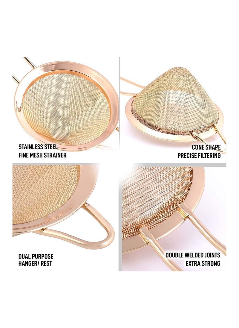 NIBEMINENT - Fine Mesh Strainer Stainless Steel Small Effective Cone Shaped For Tea Herbs Coffee Drinks That Is Rust Proof Great As A - Image 1