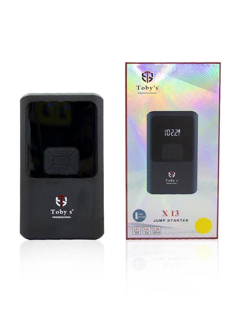 Toby's Toby’s X13 10000mAh and 37WH Power Bank Powerful Jump Starter with Air Inflator Pump for Cars  - Image 1