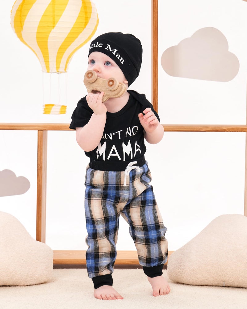 Renotemy Newborn Baby Boy Clothes Infant Boy Outfits Romper Newborn Outfits Clothing Summer Spring Baby Boy Clothes 0-3 Months Plaid - Image 2