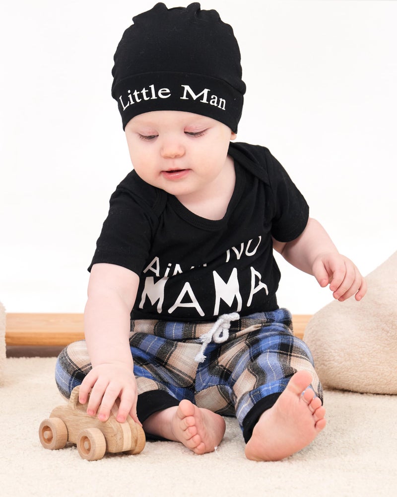 Renotemy Newborn Baby Boy Clothes Infant Boy Outfits Romper Newborn Outfits Clothing Summer Spring Baby Boy Clothes 0-3 Months Plaid - Image 3