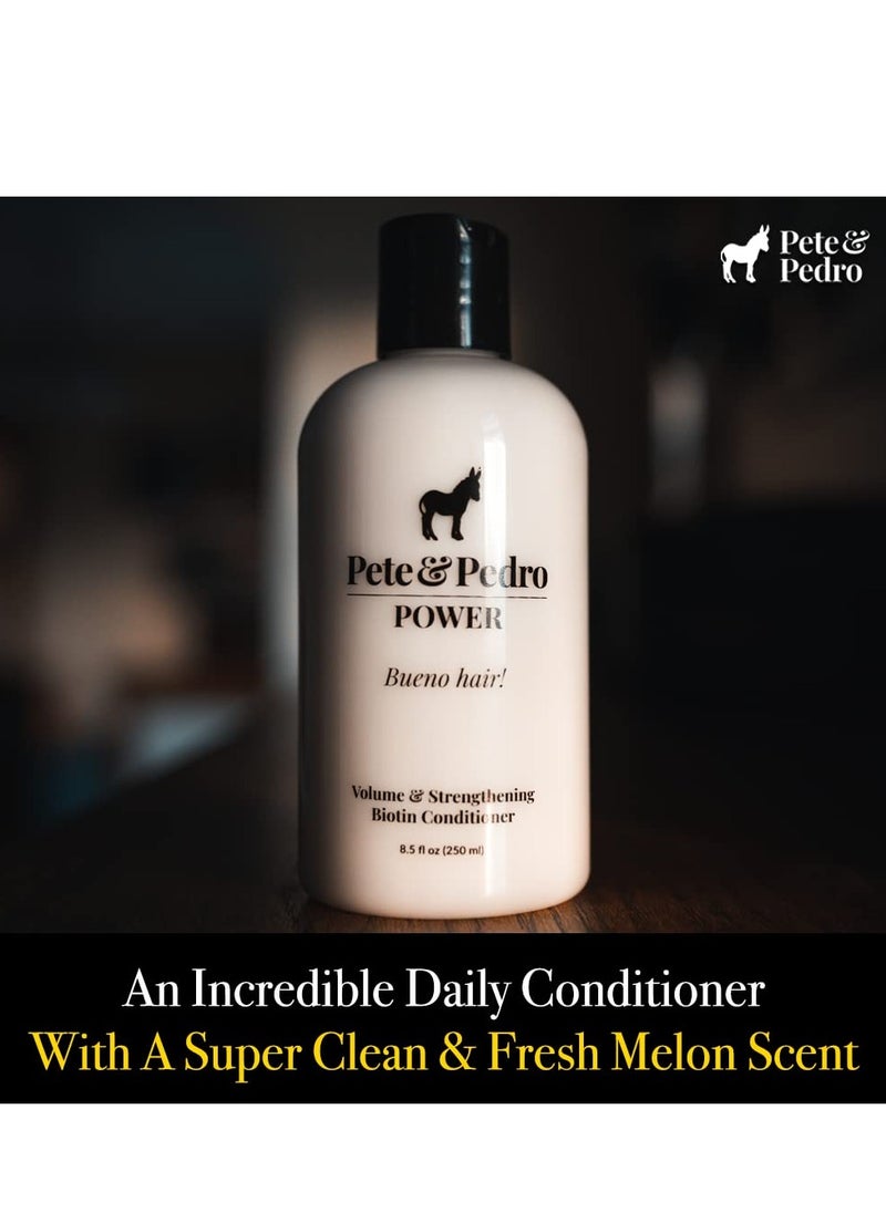 Pete & Pedro Pete & Pedro POWER CONDITIONER - Volume & Strengthening Biotin Daily Conditioner For Men With Fine or Thinning Hair | All Hair Types, Helps Make Fuller, Thicker, & Healthier | Shark Tank, 8.5 oz.  - Image 2