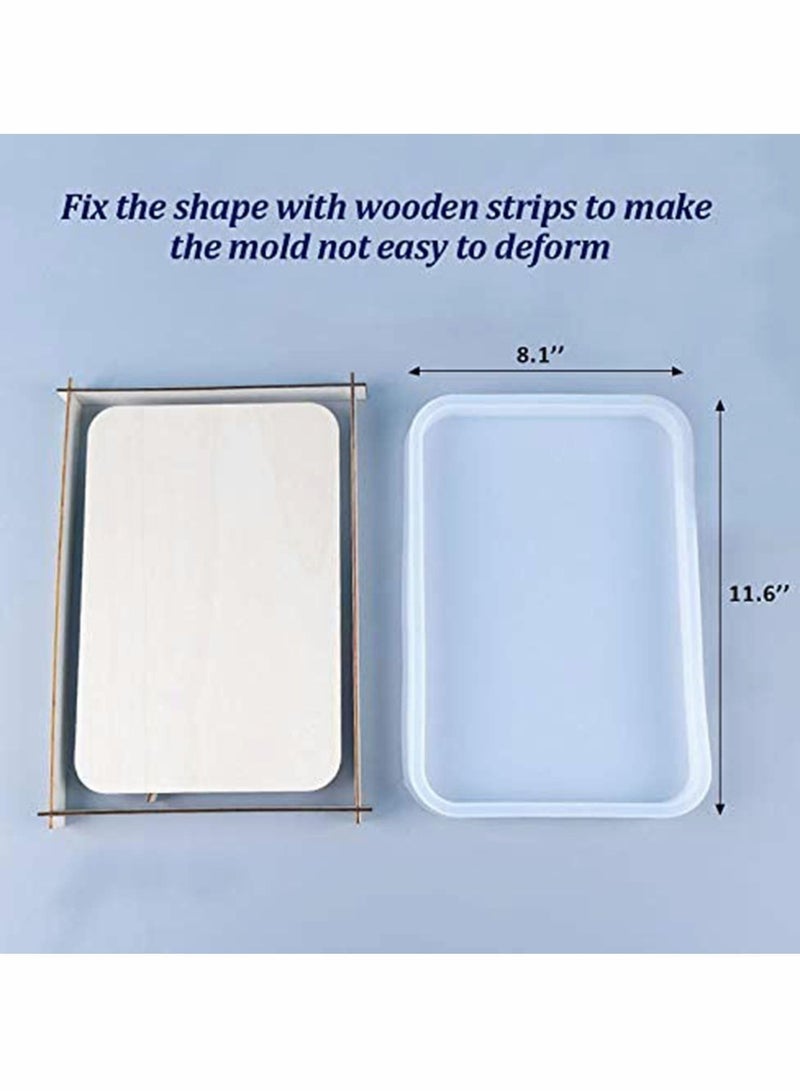 Y&D Rolling Tray Mold for Resin, Rectangle Molds, Large Molds Epoxy Resin with Edges, DIY Jewelry Holder Agate Serving Board Home Decoration and Handmade Gifts - Image 3