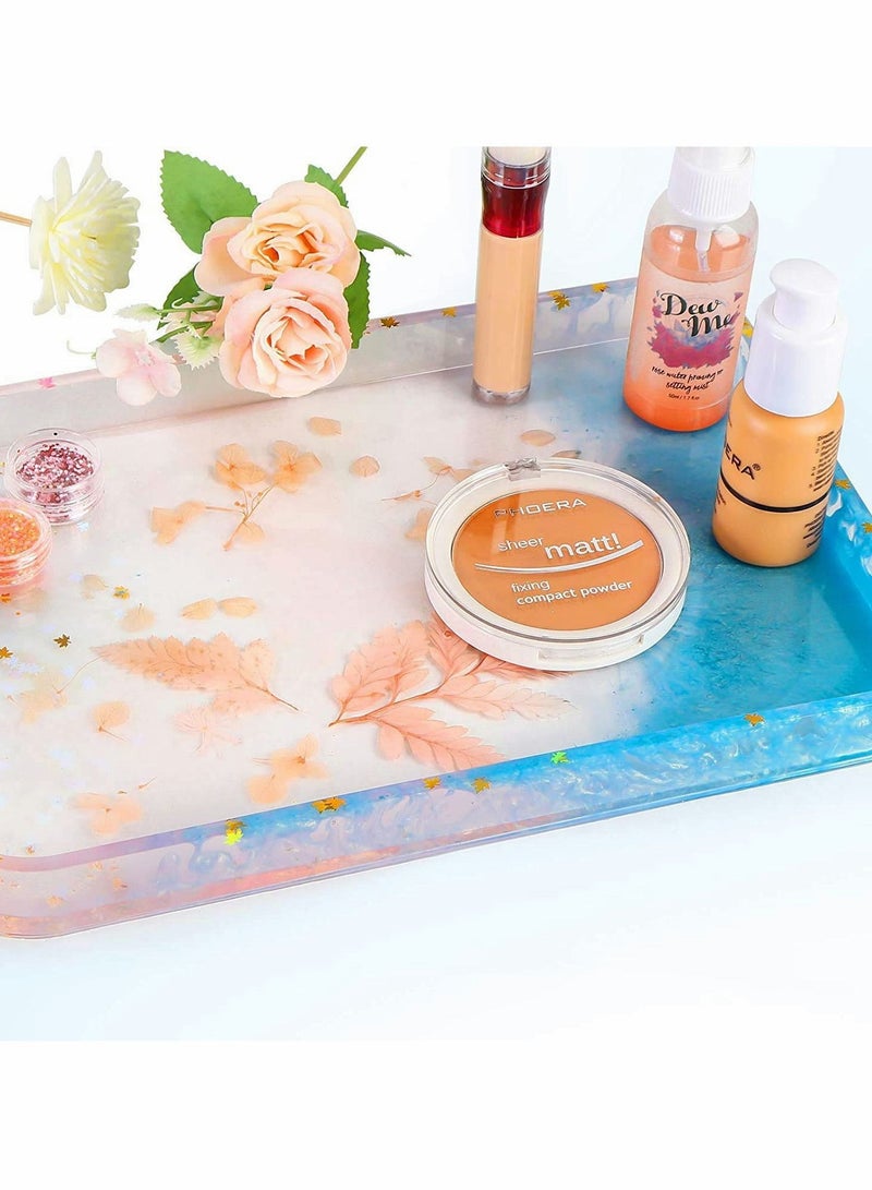 Y&D Rolling Tray Mold for Resin, Rectangle Molds, Large Molds Epoxy Resin with Edges, DIY Jewelry Holder Agate Serving Board Home Decoration and Handmade Gifts - Image 4