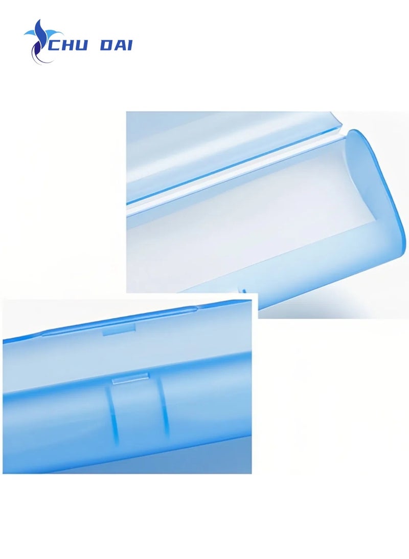 قطعتان من حافظة النظارات الشمسية البلاستيكية الشفافة المحمولة، لون عشوائي