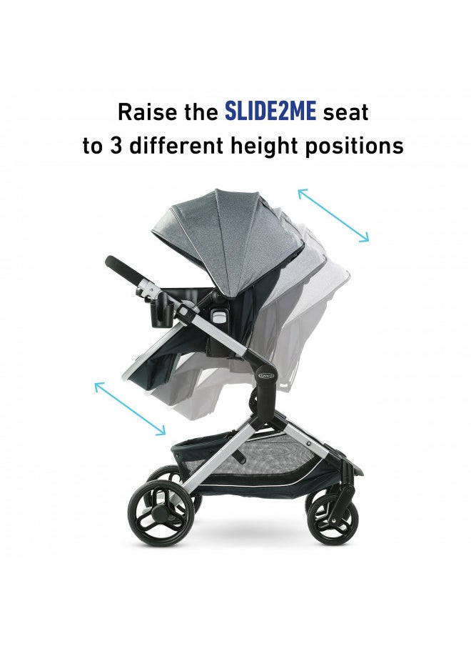 GRACO - Modes Nest Travel System, Includes Baby Stroller With Height Adjustable Reversible Seat, Pram Mode, Lightweight Aluminum Frame And Snugride 35 Lite Elite Infant Car Seat, Norah - Image 1