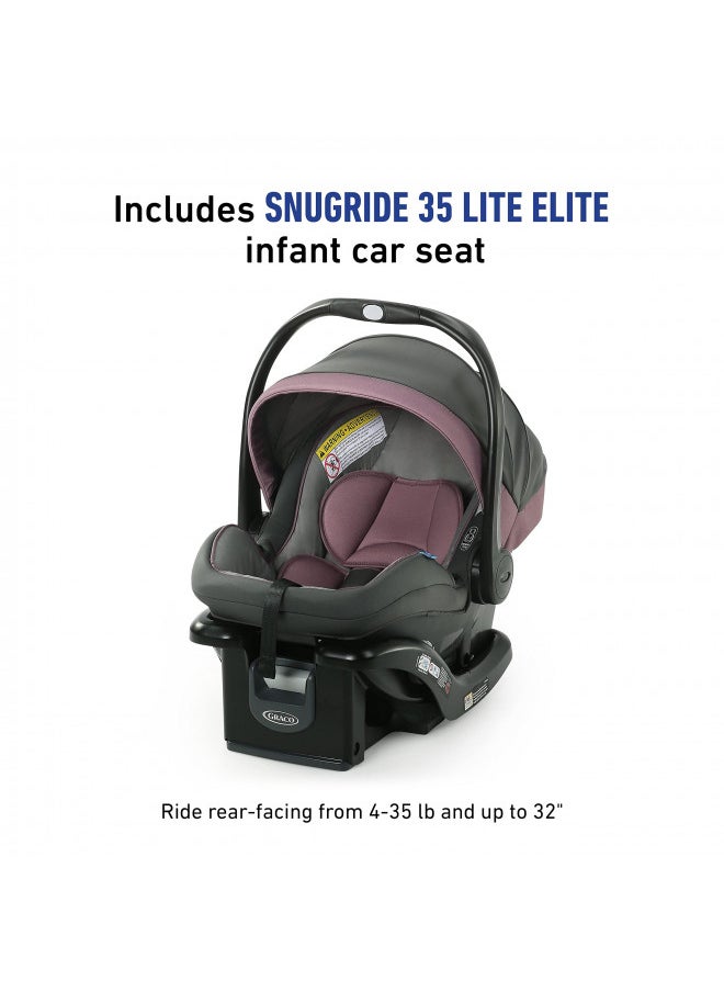 GRACO - Modes Nest Travel System, Includes Baby Stroller With Height Adjustable Reversible Seat, Pram Mode, Lightweight Aluminum Frame And Snugride 35 Lite Elite Infant Car Seat, Norah - Image 1