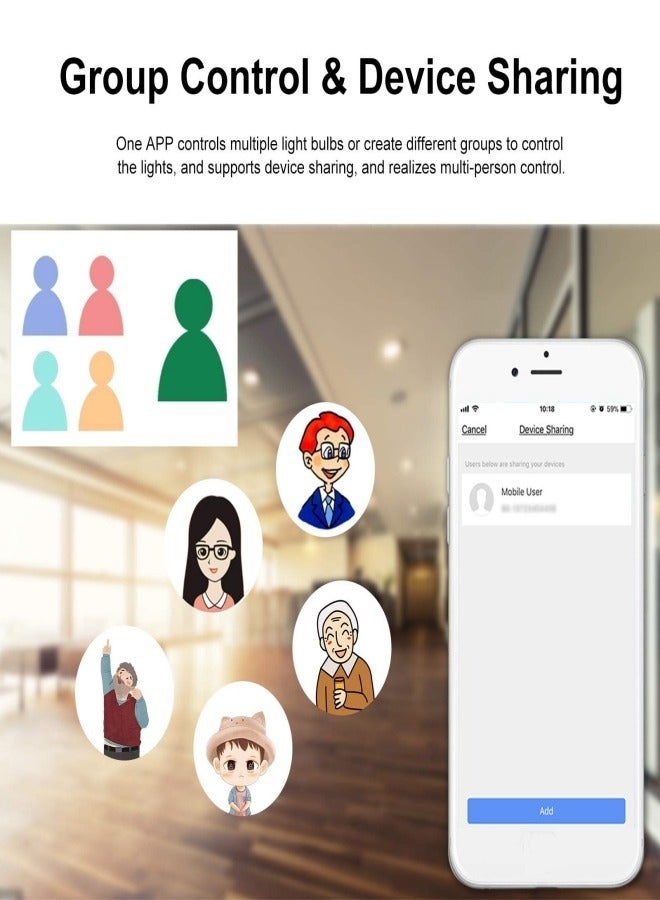 XLT 1 Pcs WiFi Smart LED Bulb 5W Control by Phone App - Image 3