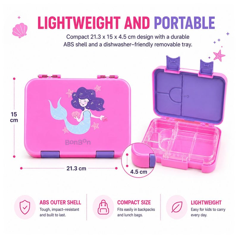 BonBon - 4-6 Compartment Lunchbox - Mermaid - Image 2